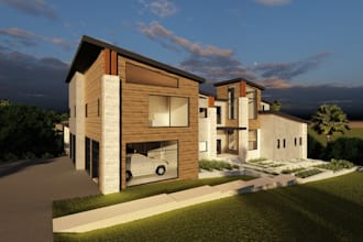 design a stunning 3d landscape, garden, terrace, patio