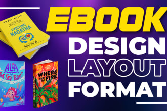 do book formatting and layout design for print and ebook cover design