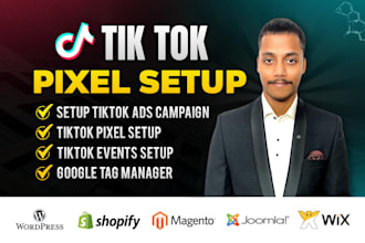 setup tiktok pixel, events, tiktok ads for shopify, wordpress with GTM