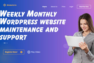 weekly monthly wordpress website maintenance and support