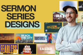 design a modern sermon series graphic for your church