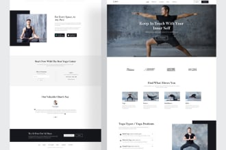 create gym website, yoga, fitness website, sport website, workout website