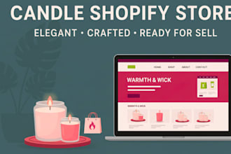 design profitable candle store candle website candle shopify dropshipping store