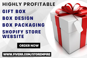 design lucrative gift box shopify store box design packaging design website