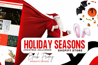 design halloween black friday shopify store christmas dropshipping website