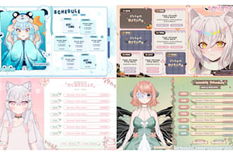 design cute vtuber stream schedule