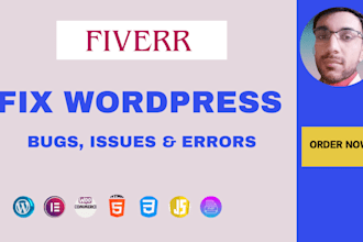 fix wordpress errors, issues, bugs, HTML, CSS, elementor and divi expert help