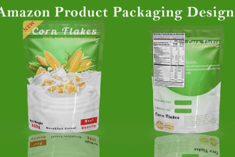 create amazon product packaging, box and label design