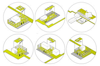 do architectural diagrams and exploded axonometric views