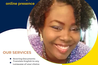 professionally translate english to jamaica patois, chinese, french and spanish