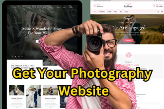 design an attractive photography website with booking options in two days