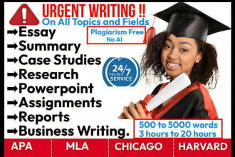write any article, research, case studies, essay, summary, reports, business etc