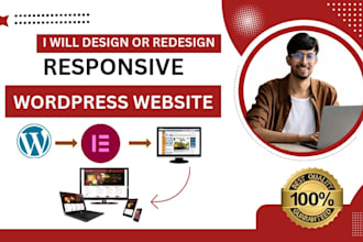 design a responsive wordpress website with custom features