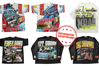 graphic design nascar tshirt streetwear clothing