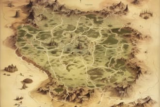 do high quality fantasy maps illustration
