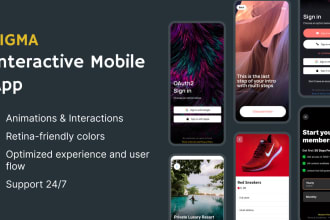 create an prototype of a mobile application in figma