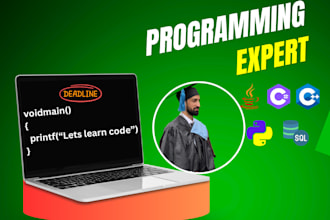 handle your python, c, java, and sql projects professionally