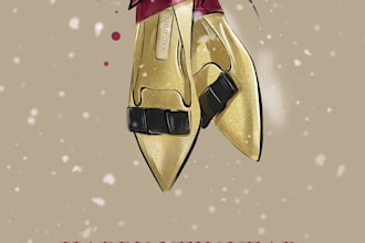 draw christmas card and illustrations for you