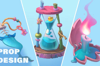 create 2d game assets, props, objects for you