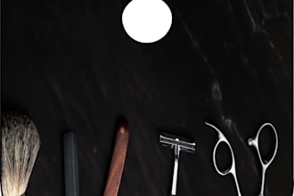 desing  unique custom barber capes mockup
