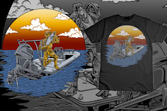a cartoon illustration for your apparel design