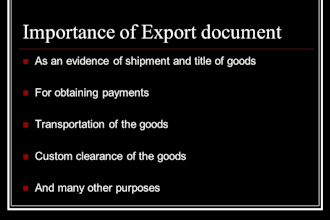 create the export documentation