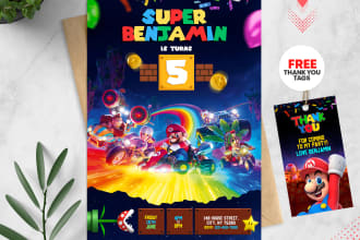 design your invitation cards for themed birthday parties