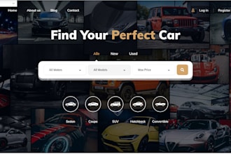 build auction website, car dealer, or insurance websites