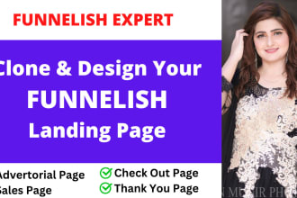 design funnelish landing page and product page in 24 hours