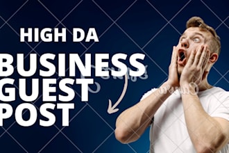 do high quaiity  business guest post, niche edit on high da business blog
