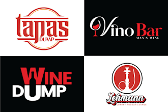 design a bar, wine, hookah, restaurant, smoke logo