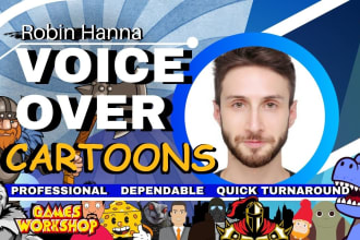 be your male voice actor for animated characters