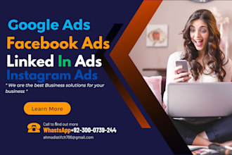 setup google ads facebook ads and instagram ads  linkedin ads