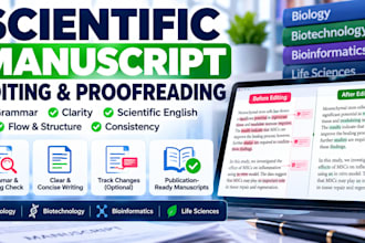 proofread and language edit your completed scientific manuscript