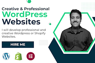 build creative wordpress elementor shopify website