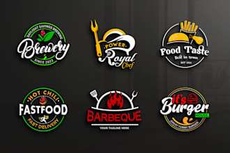 design food, BBQ, coffee, bar, cafe, bakery, restaurant logo