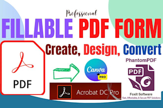 create PDF fillable form word or others and convert PDF files