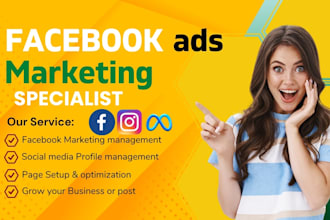 run facebook ads campaign, fb advertising, and instagram ad
