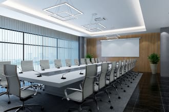 visualize commercial office and coworking open space 3d interior design 3ds max