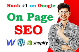 do perfect on page SEO optimization for wordpress wix shopify