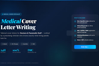 write an ats optimised cover letter for doctors and paramedics