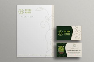design business card, letterhead, and stationery items