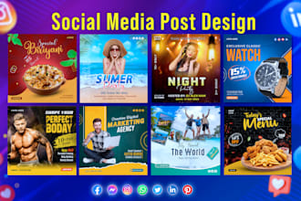 do social media post design for instagram post and facebook banner