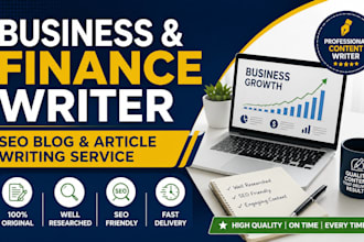 write professional business and finance articles