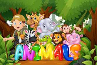 be illustrator for children book illustration and story book cover