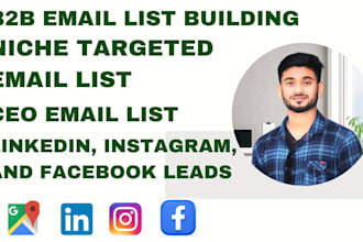 scrape CEO email list, niche targeted emails, and lead scraping