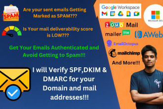 help you fix spf dkim dmarc to improve email deliverability