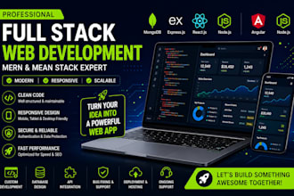 develop a full stack web app using mern or mean stack