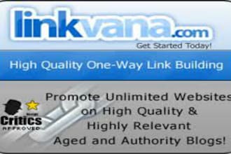 write 10 top notch, quality articles for LinkVana