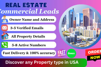 provide real estate commercial property leads with skip tracing